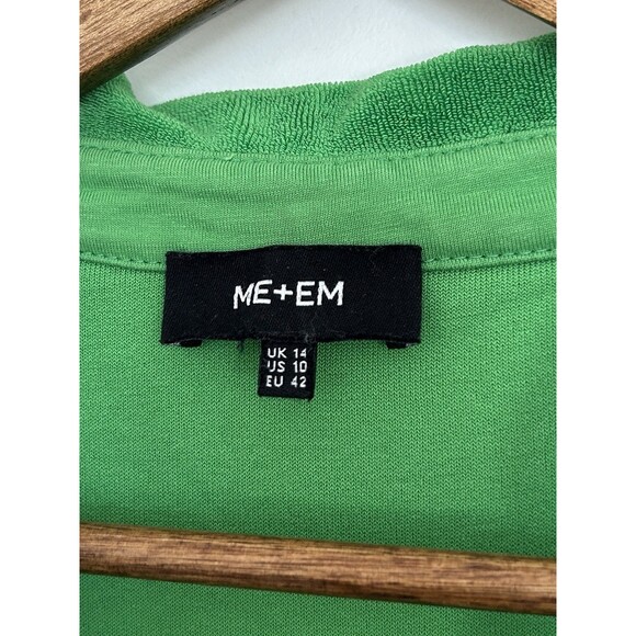ME+EM Womens Dress US 10 Medium Kelly Green Pockets Terry Coverup Beach Cruise - Picture 5 of 11